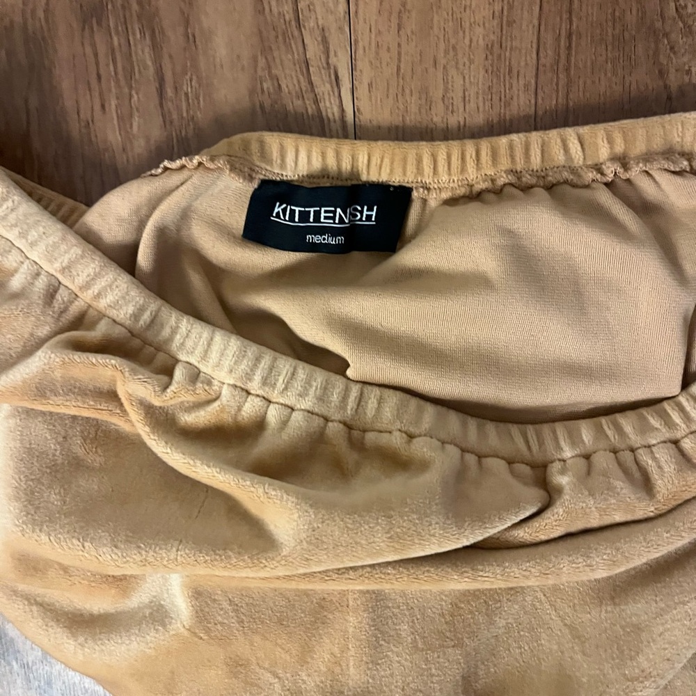 Kittenish Nashville Strapless Tan Jumpsuit